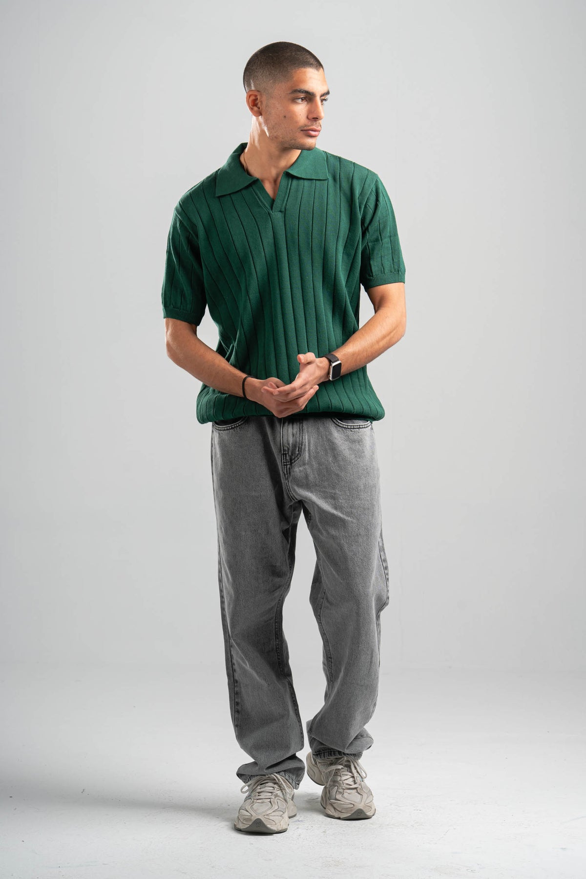 DARK GREEN EASY LINES KNIT POLO