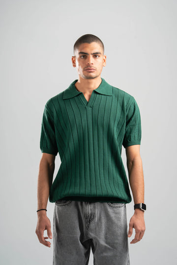 DARK GREEN EASY LINES KNIT POLO