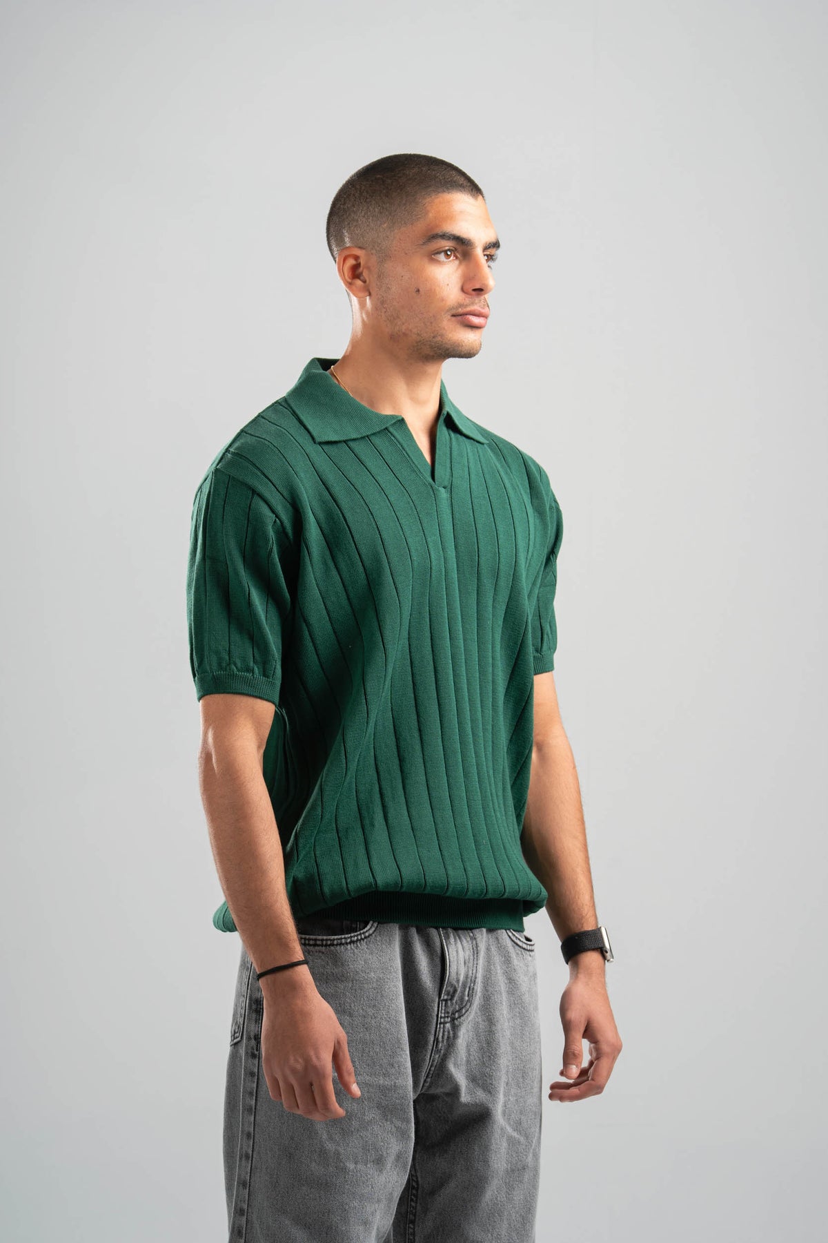 DARK GREEN EASY LINES KNIT POLO