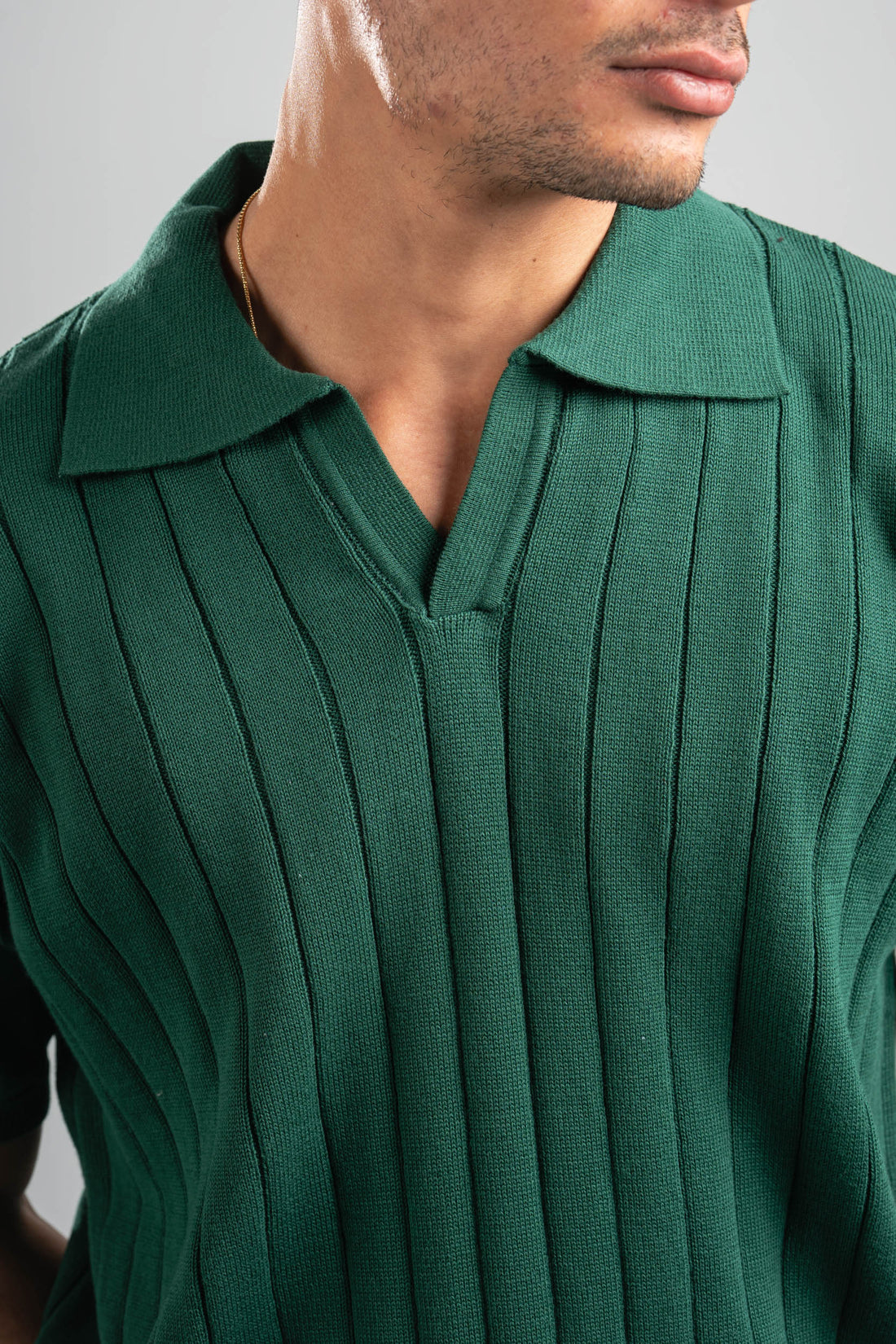 DARK GREEN EASY LINES KNIT POLO