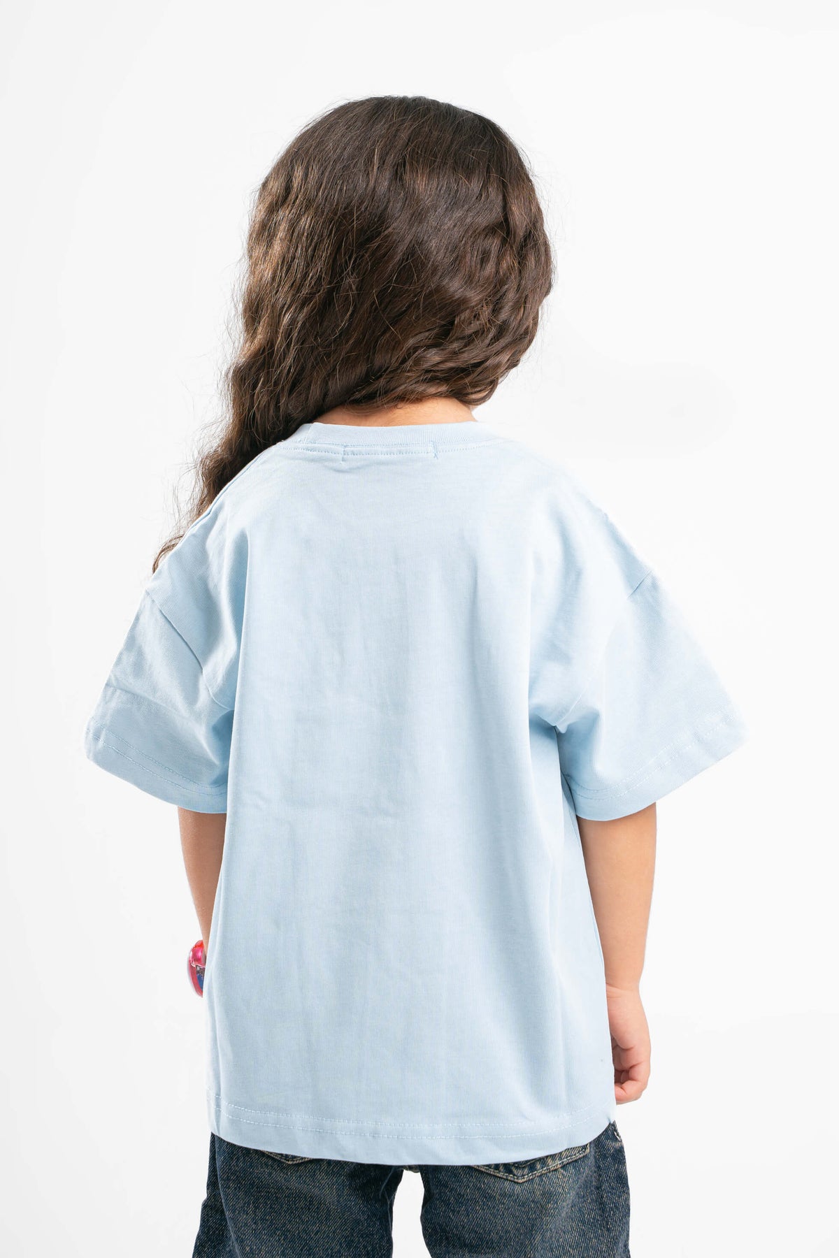 SKY BLUE LITTLE ONES SUMMER MELTON BOX-TEE
