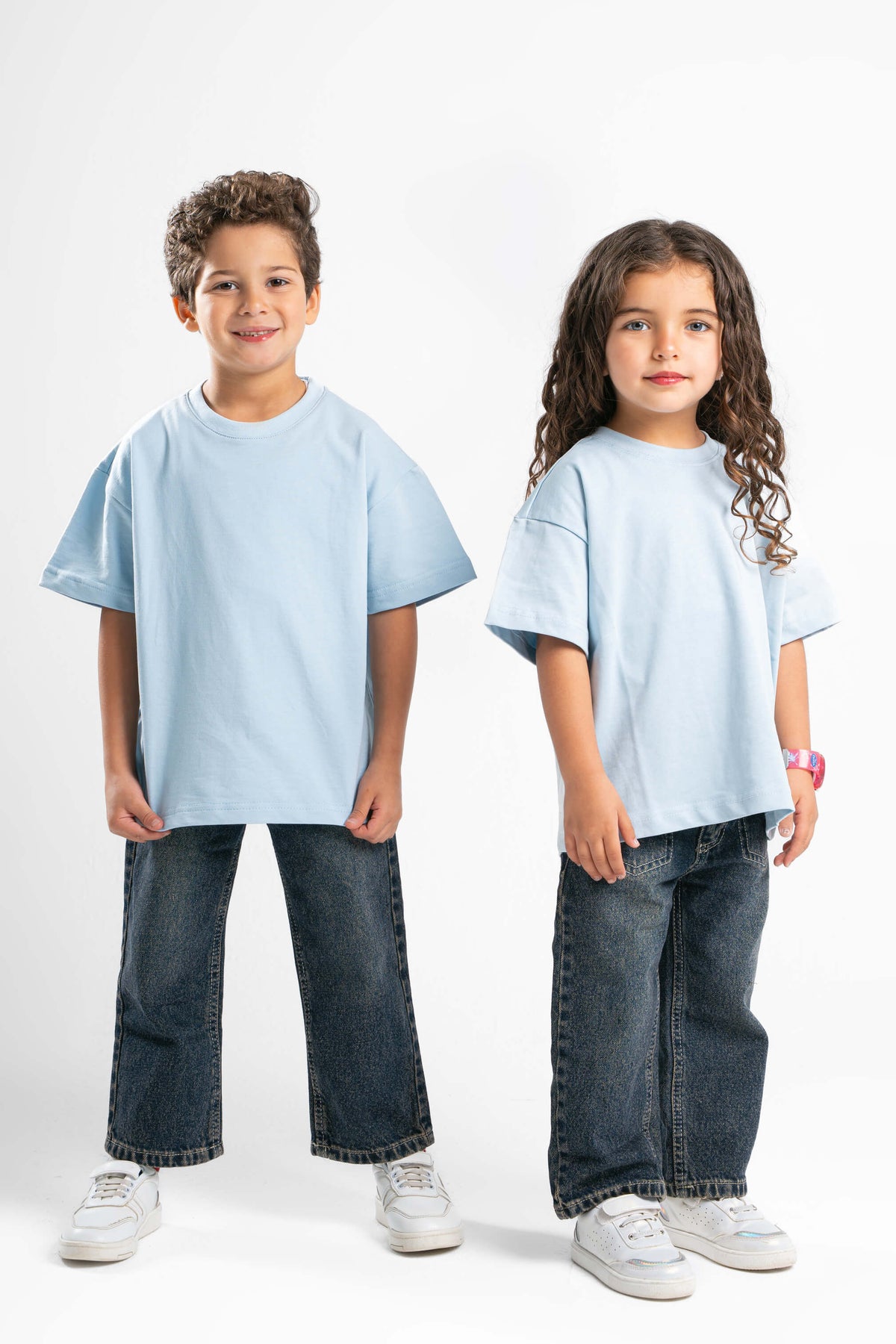 SKY BLUE LITTLE ONES SUMMER MELTON BOX-TEE