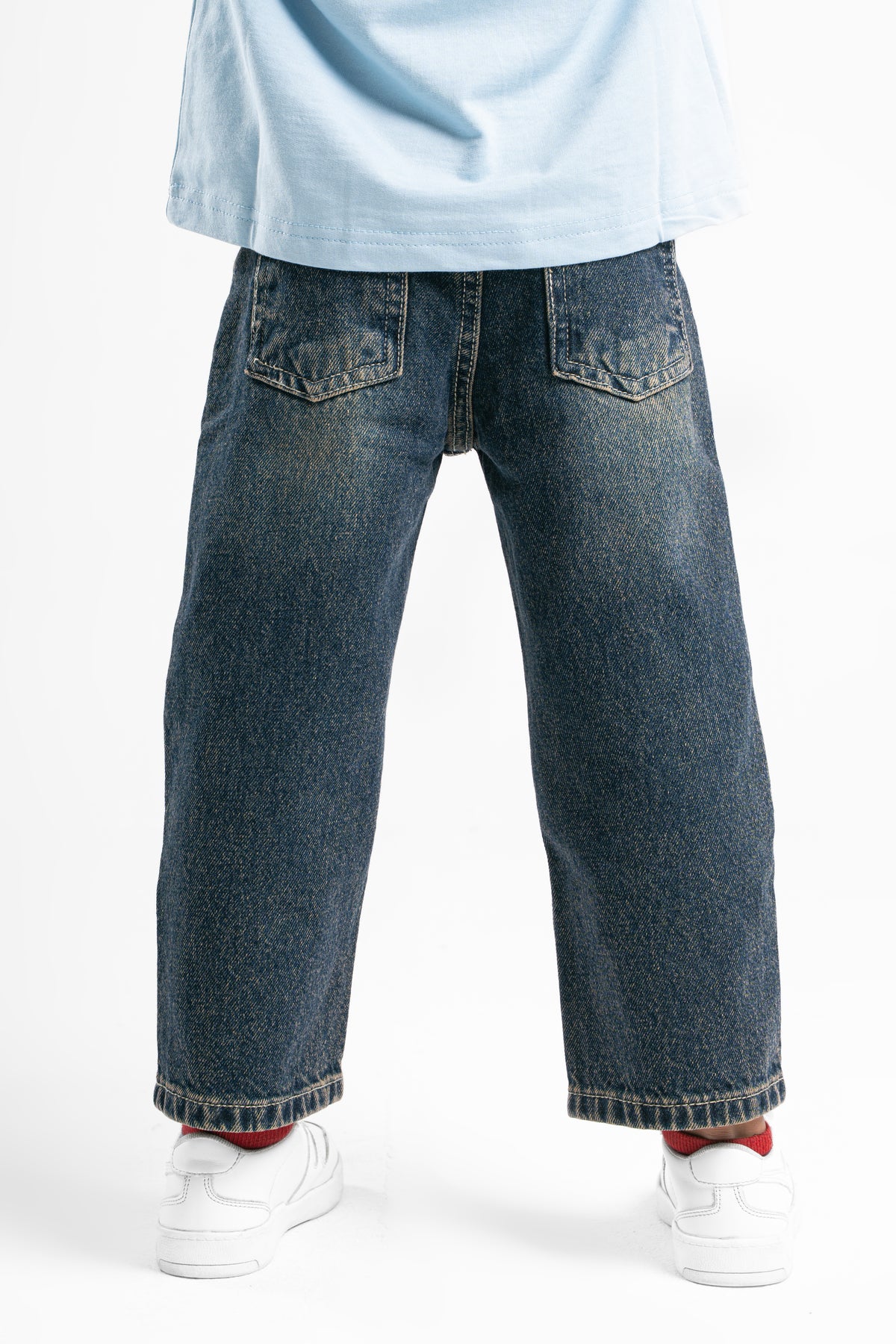 WASHED GREEN LITTLE ONES DENIM