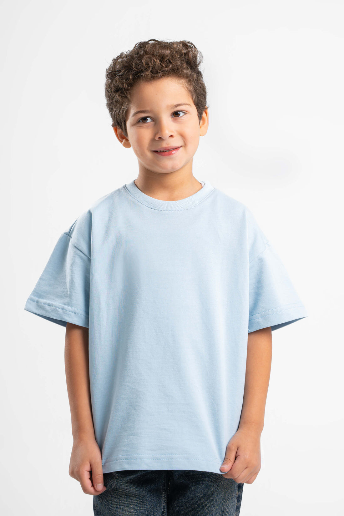 SKY BLUE LITTLE ONES SUMMER MELTON BOX-TEE