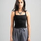 BLACK WIDE NECK TANK TOP