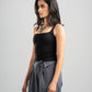 BLACK WIDE NECK TANK TOP