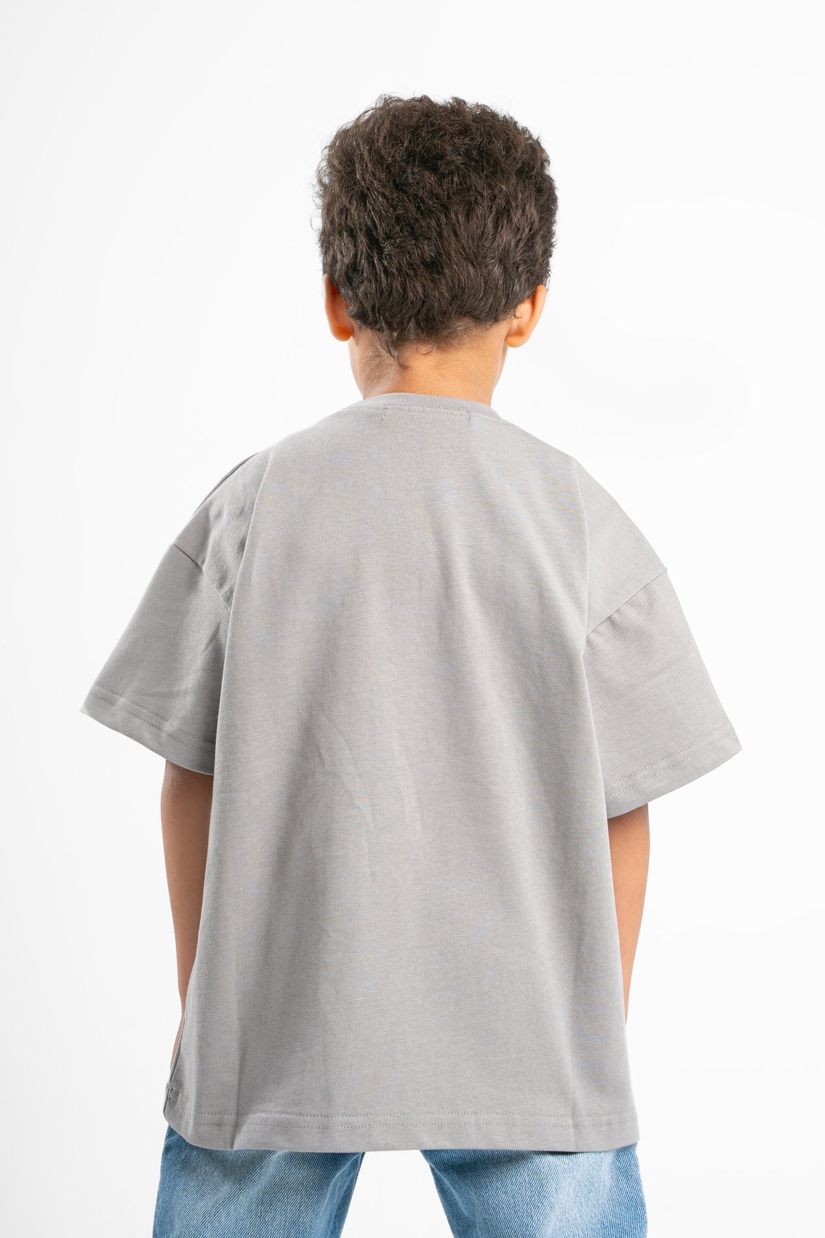 LIGHT GREY LITTLE ONES SUMMER MELTON BOX-TEE