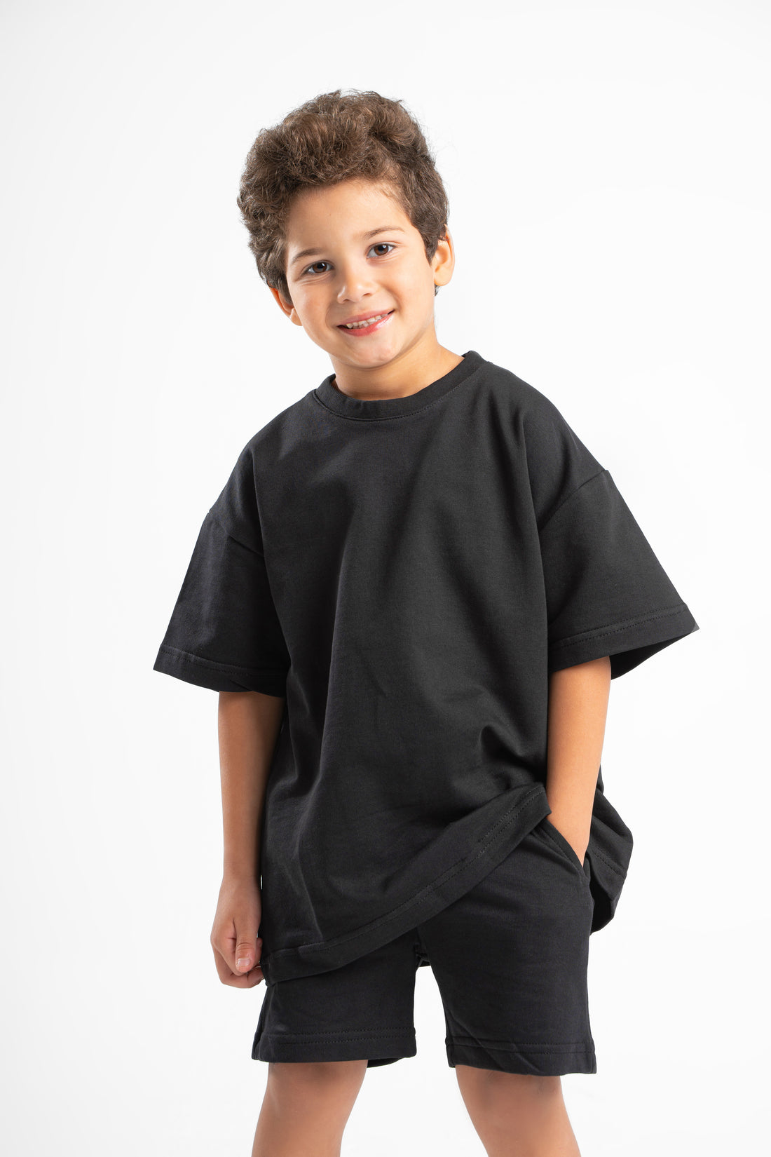 BLACK LITTLE ONES SUMMER MELTON SHORT