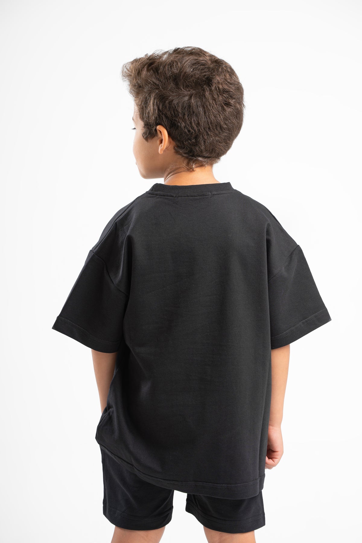 BLACK LITTLE ONES SUMMER MELTON SHORT