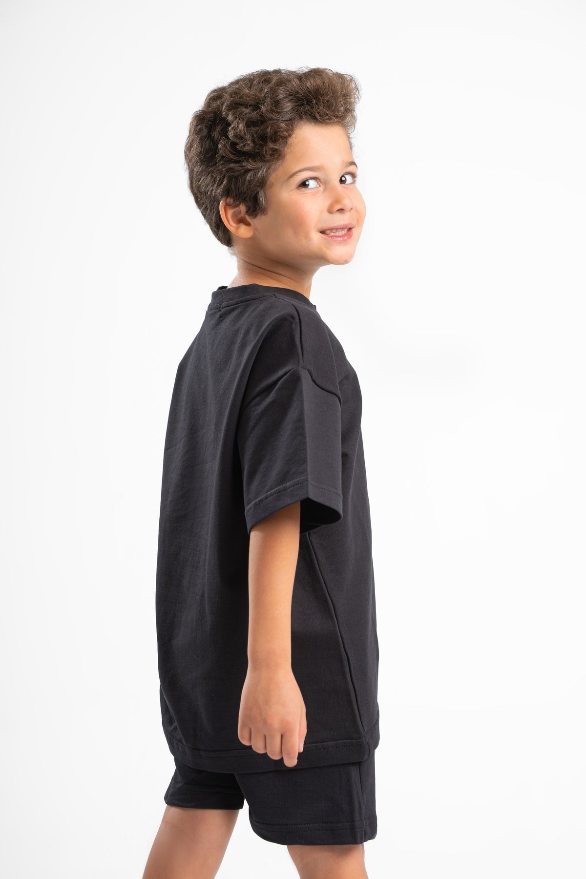 BLACK LITTLE ONES SUMMER MELTON BOX-TEE