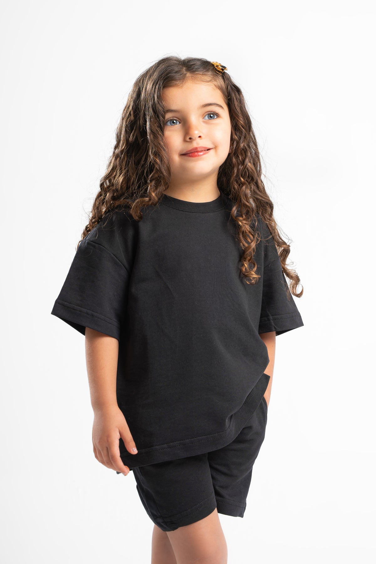 BLACK LITTLE ONES SUMMER MELTON BOX-TEE