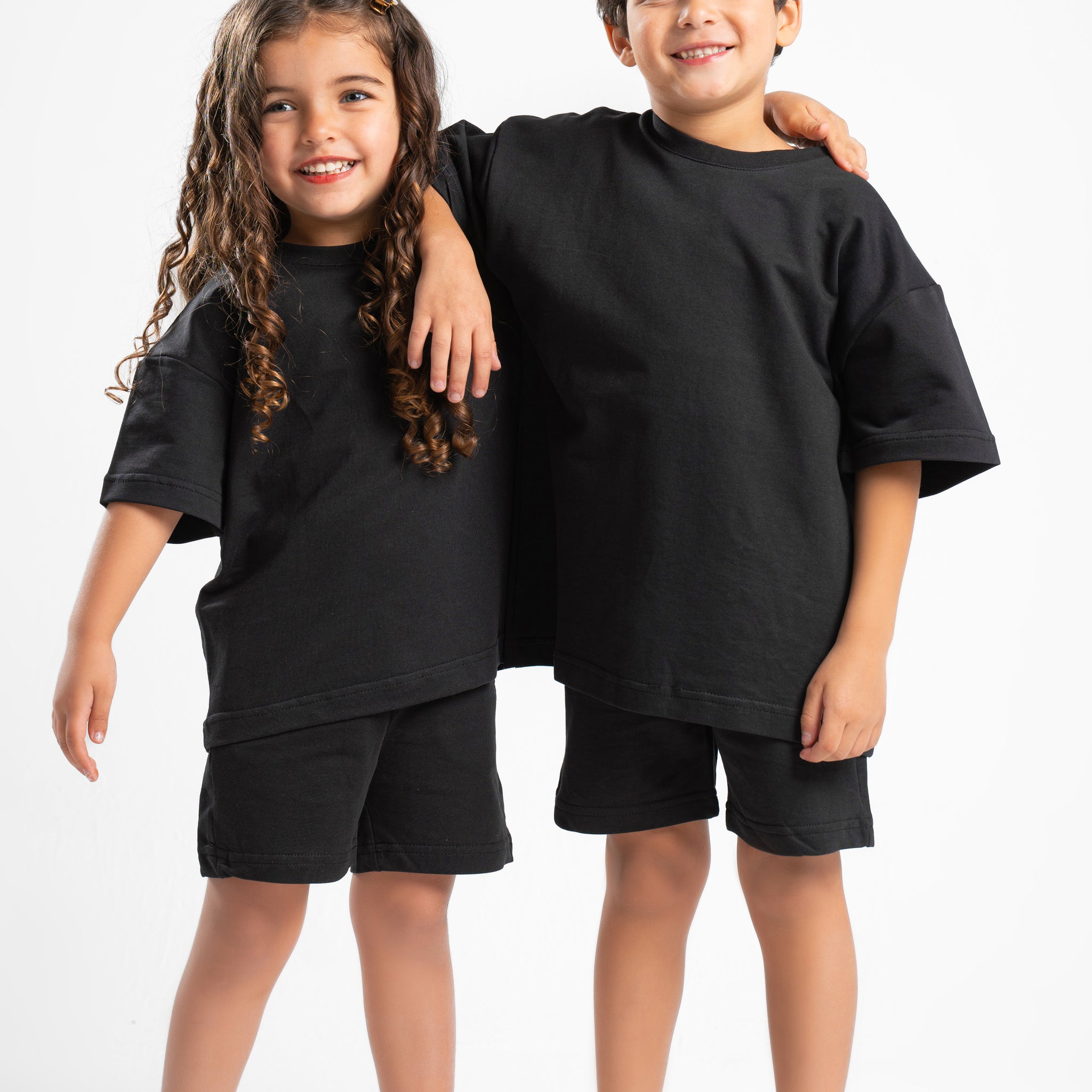 BLACK LITTLE ONES SUMMER MELTON SHORT