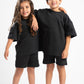 BLACK LITTLE ONES SUMMER MELTON SHORT