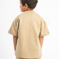TAWNY BROWN LITTLE ONES SUMMER MELTON BOX-TEE