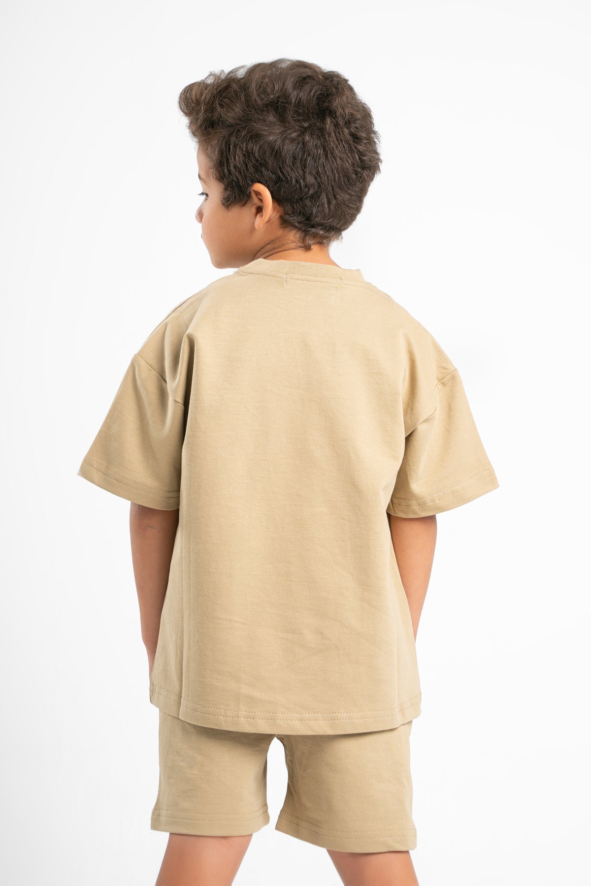TAWNY BROWN LITTLE ONES SUMMER MELTON BOX-TEE