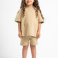 TAWNY BROWN LITTLE ONES SUMMER MELTON SHORT