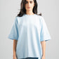 SKY BLUE SUMMER MELTON BOX-TEE