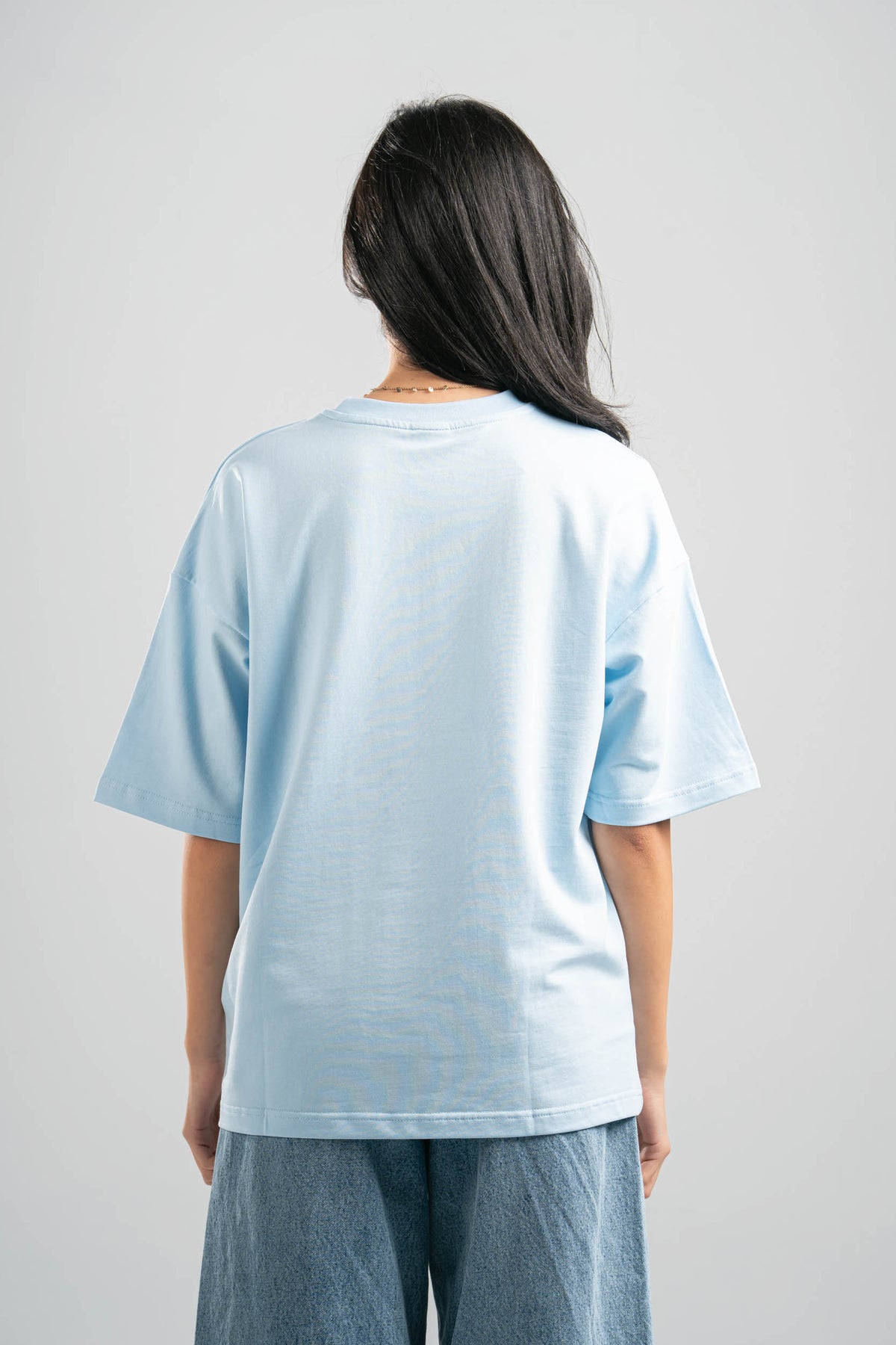 SKY BLUE SUMMER MELTON BOX-TEE