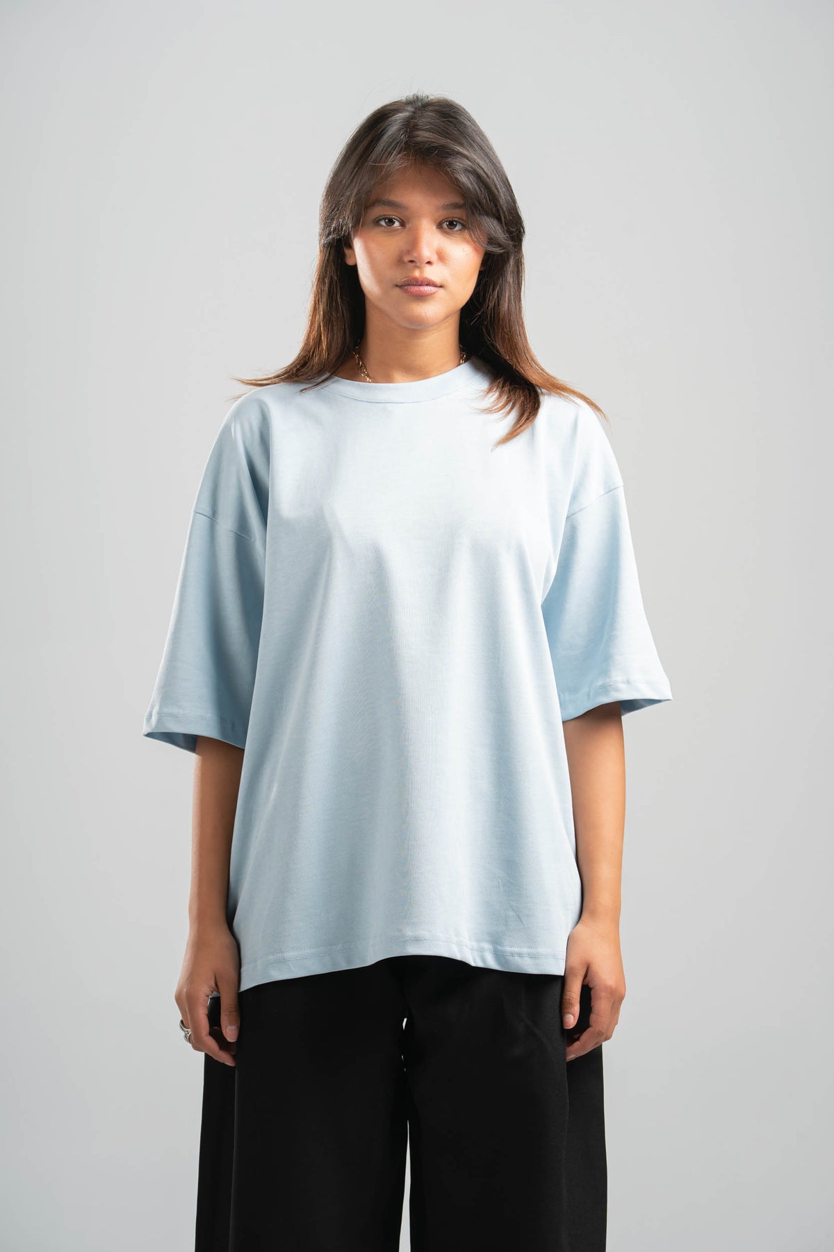SKY-BLUE OVERSIZED T-SHIRT