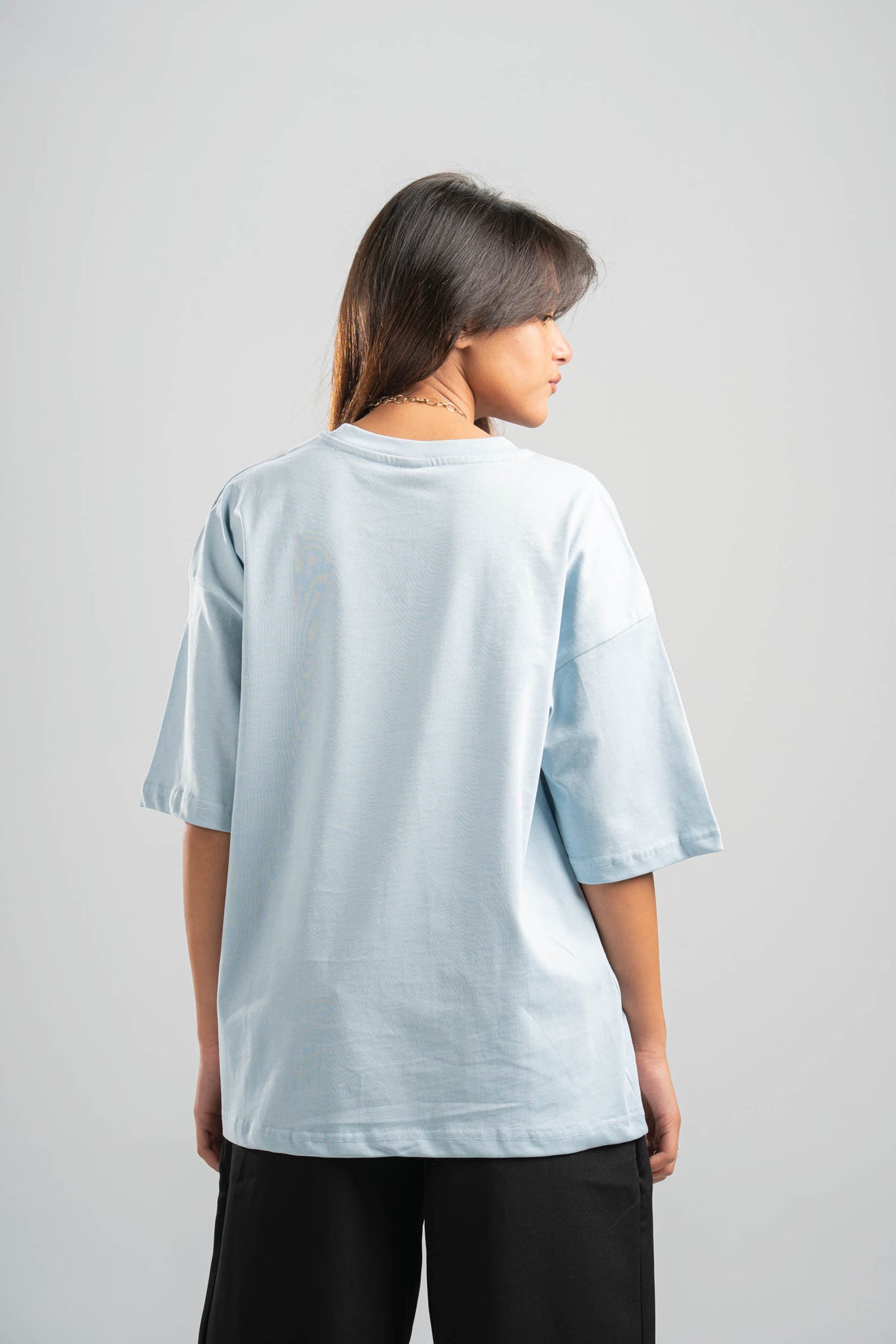 SKY-BLUE OVERSIZED T-SHIRT