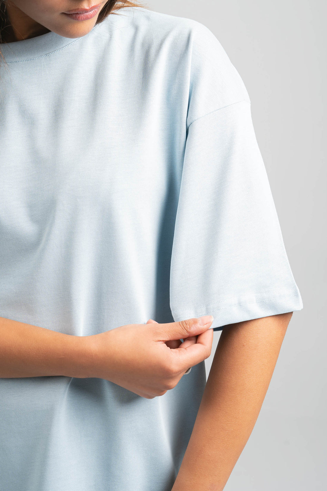 SKY-BLUE OVERSIZED T-SHIRT