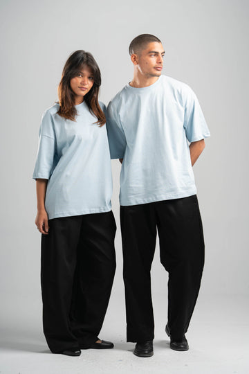 SKY-BLUE OVERSIZED T-SHIRT