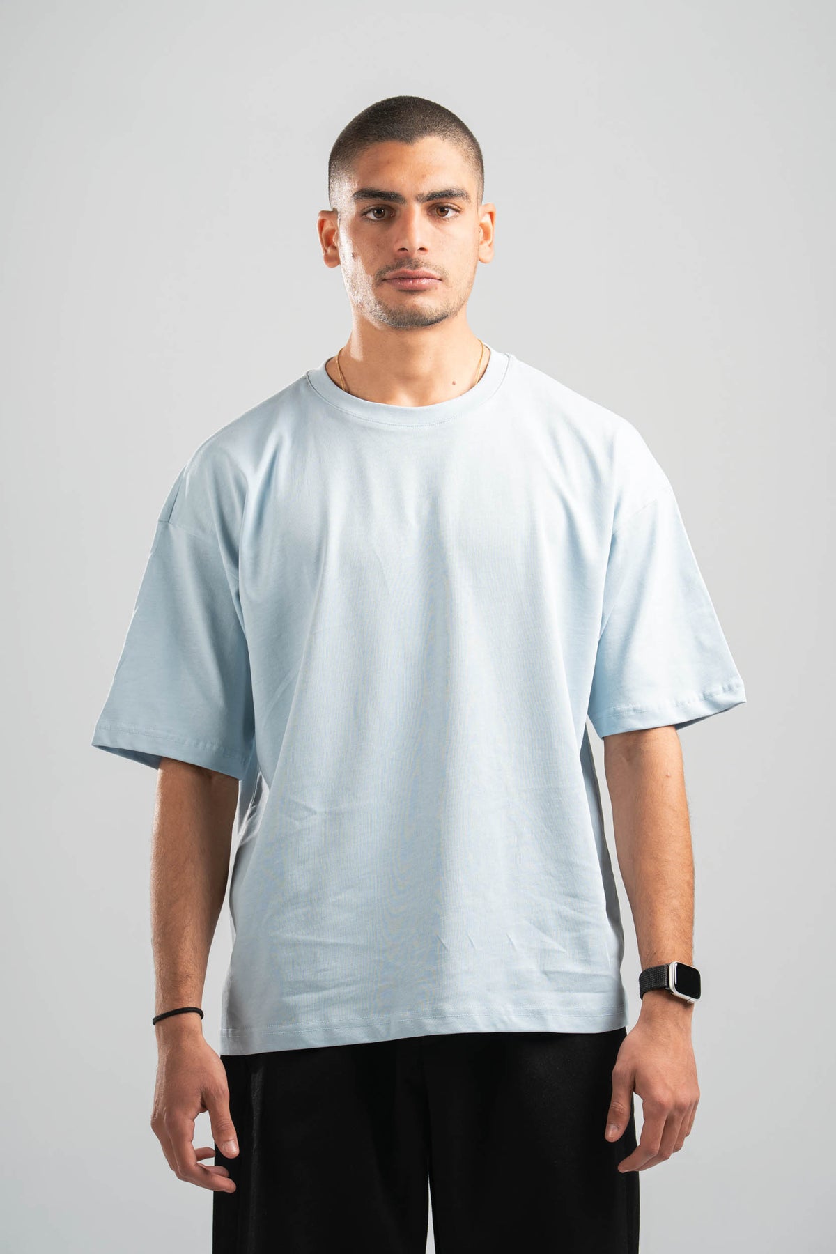 SKY-BLUE OVERSIZED T-SHIRT