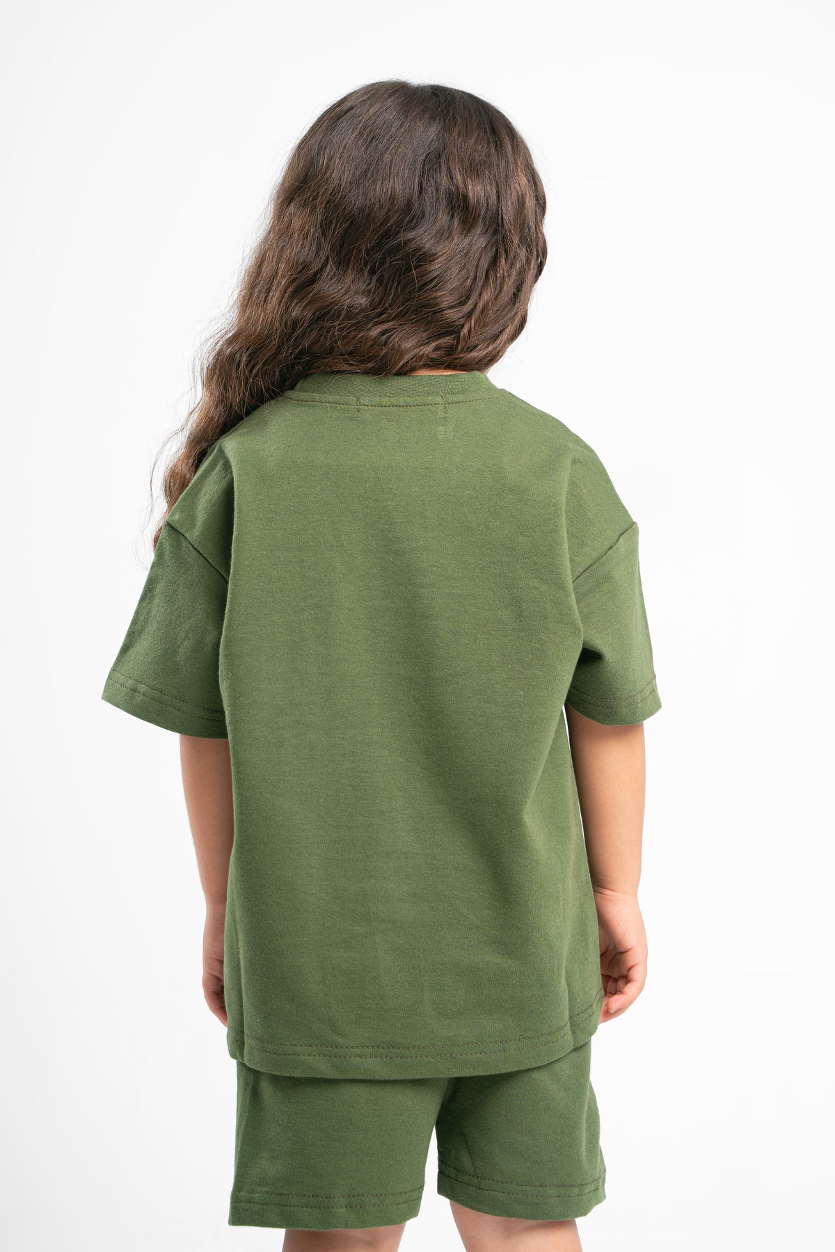 FOREST GREEN LITTLE ONES SUMMER MELTON SHORT