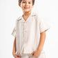BEIGE LITTLE ONES CROCHET SHORT SLEEVES SHIRT