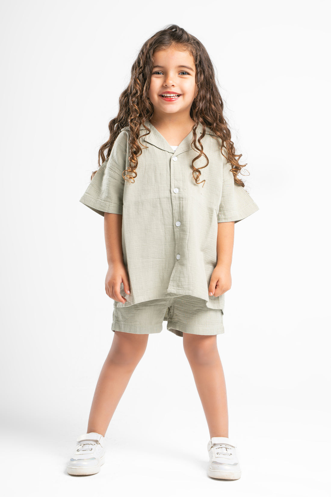 MINT LITTLE ONES CROCHET SHORT SLEEVES SHIRT