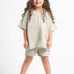 MINT LITTLE ONES CROCHET SHORT SLEEVES SHIRT