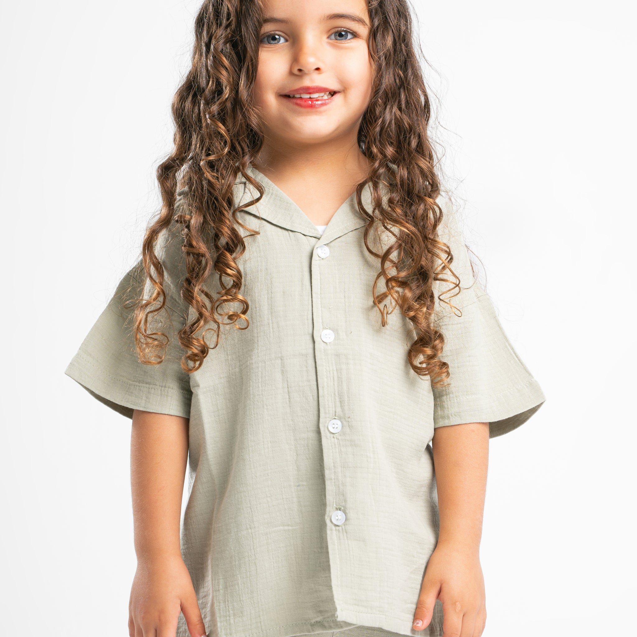 MINT LITTLE ONES CROCHET SHORT SLEEVES SHIRT