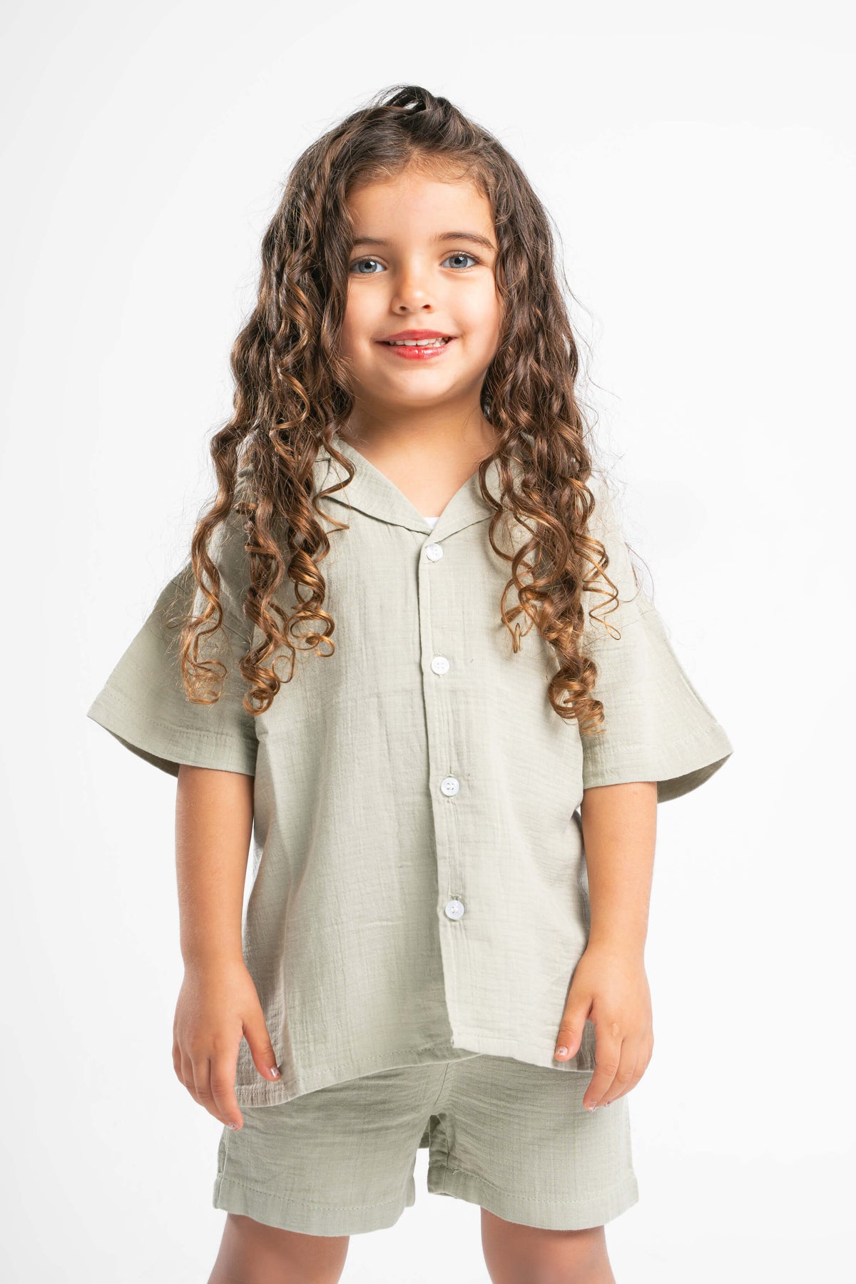 MINT LITTLE ONES CROCHET SHORT SLEEVES SHIRT