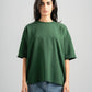 FOREST GREEN SUMMER MELTON BOX-TEE