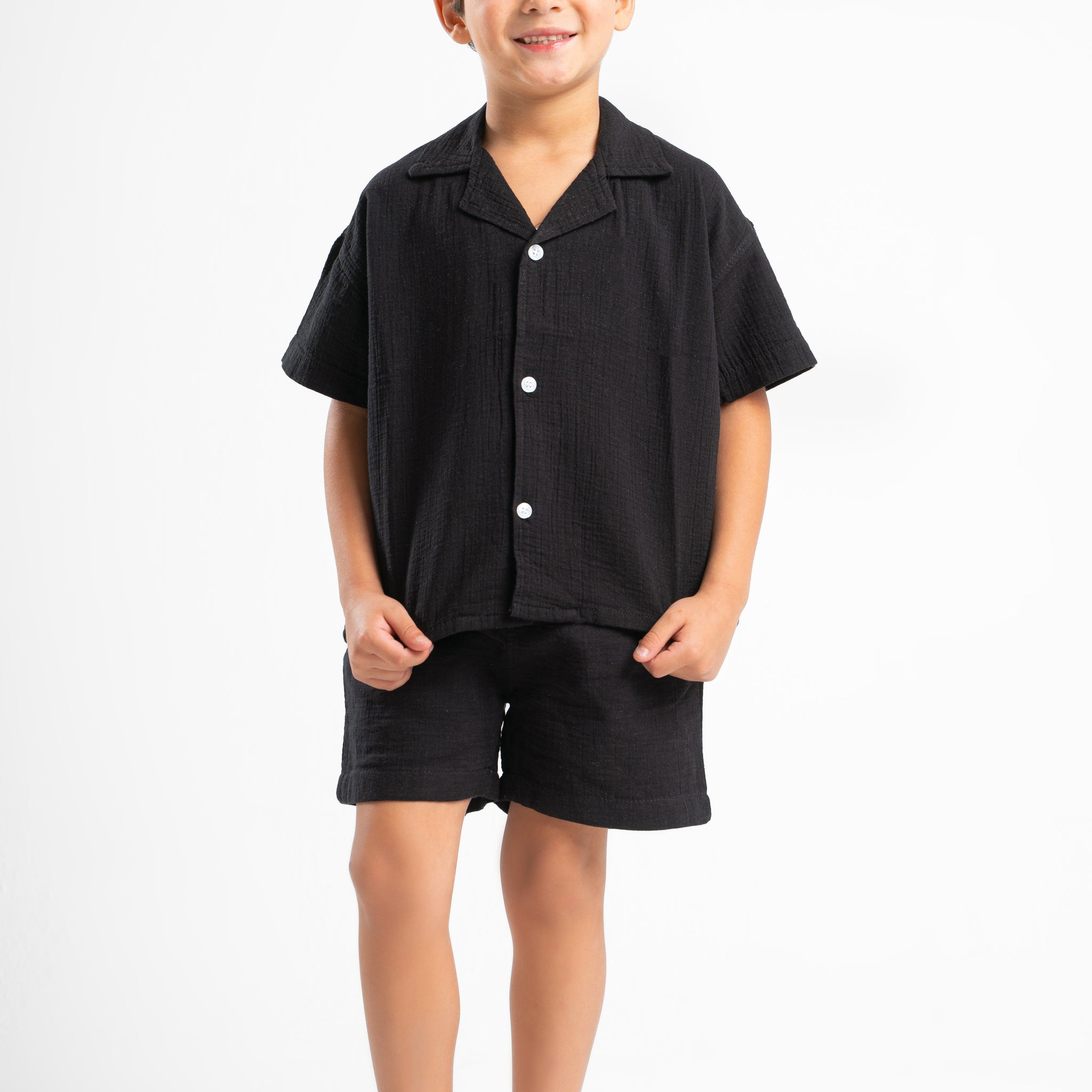 BLACK LITTLE ONES CROCHET SHORT