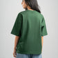 FOREST GREEN SUMMER MELTON BOX-TEE