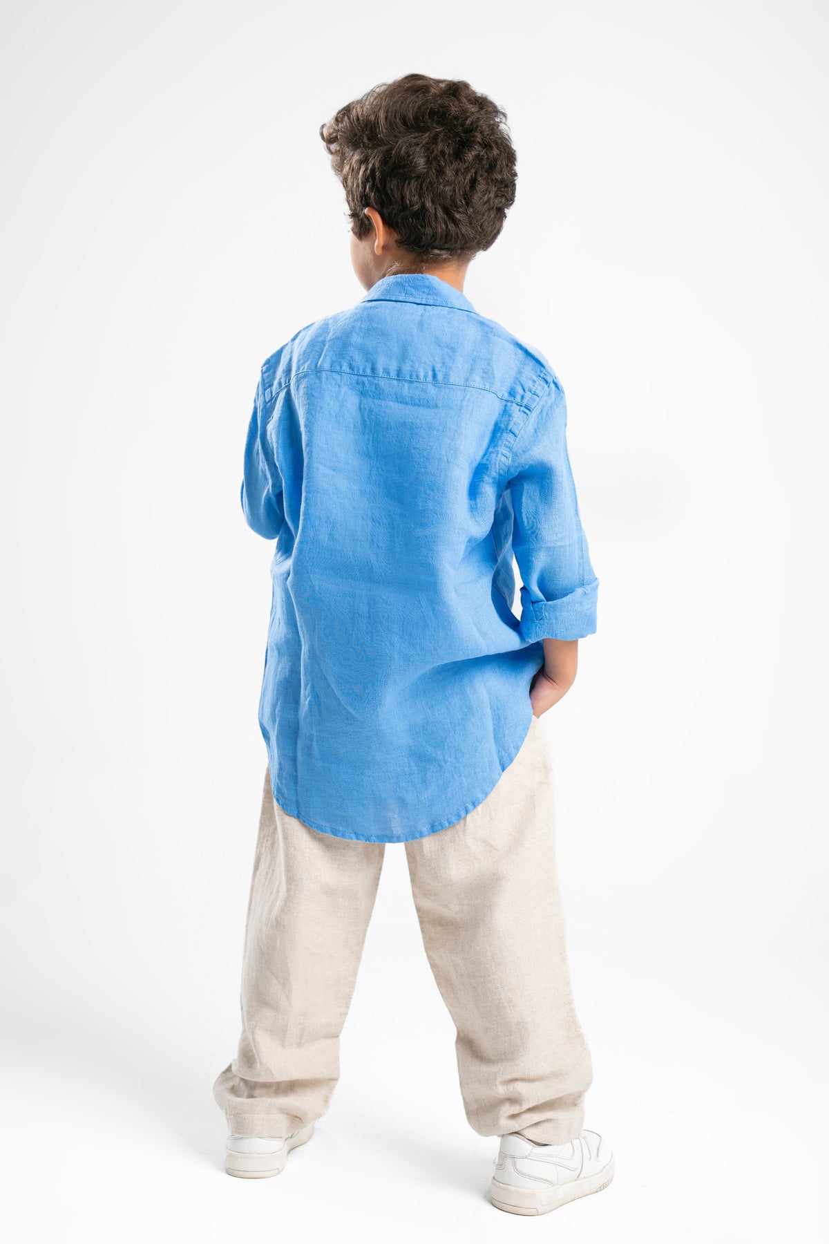 LIGHT BLUE LITTLE ONES LINEN SHIRT