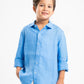 LIGHT BLUE LITTLE ONES LINEN SHIRT