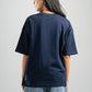 NAVY SUMMER MELTON BOX-TEE