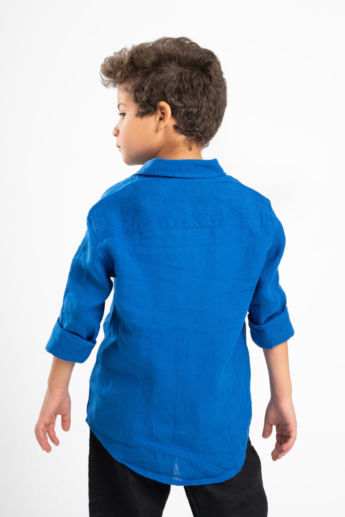 BLUE LITTLE ONES LINEN SHIRT