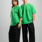 GREEN OVERSIZED T-SHIRT