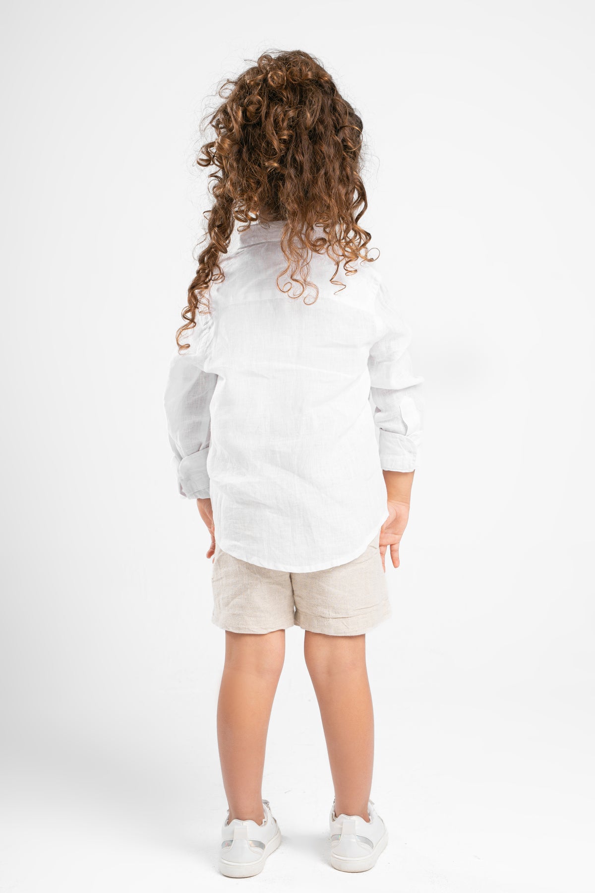 WHITE LITTLE ONES LINEN SHIRT