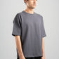 DARK GREY SUMMER MELTON BOX-TEE