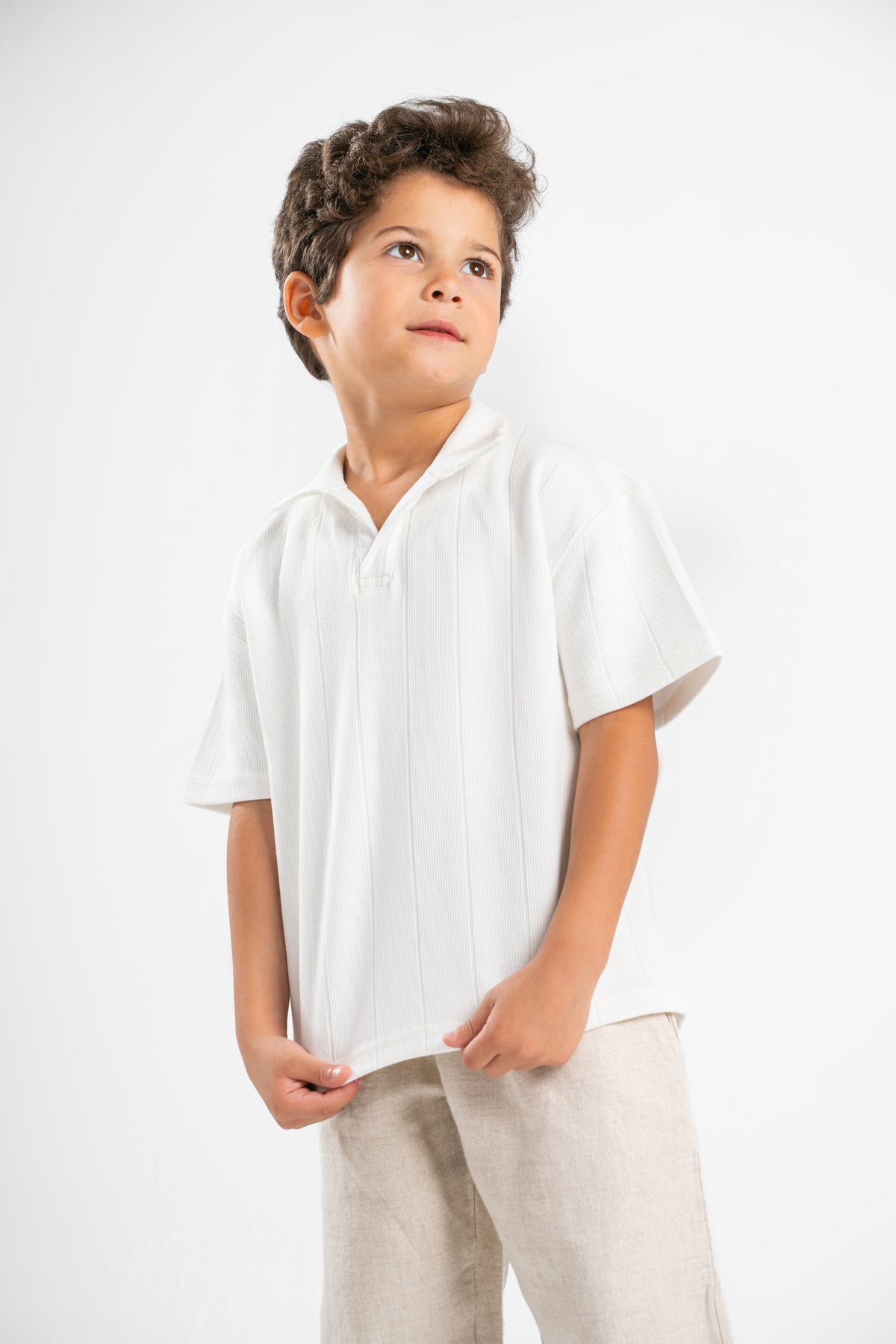 OFF-WHITE LITTLE ONES LINE UP POLO TEE