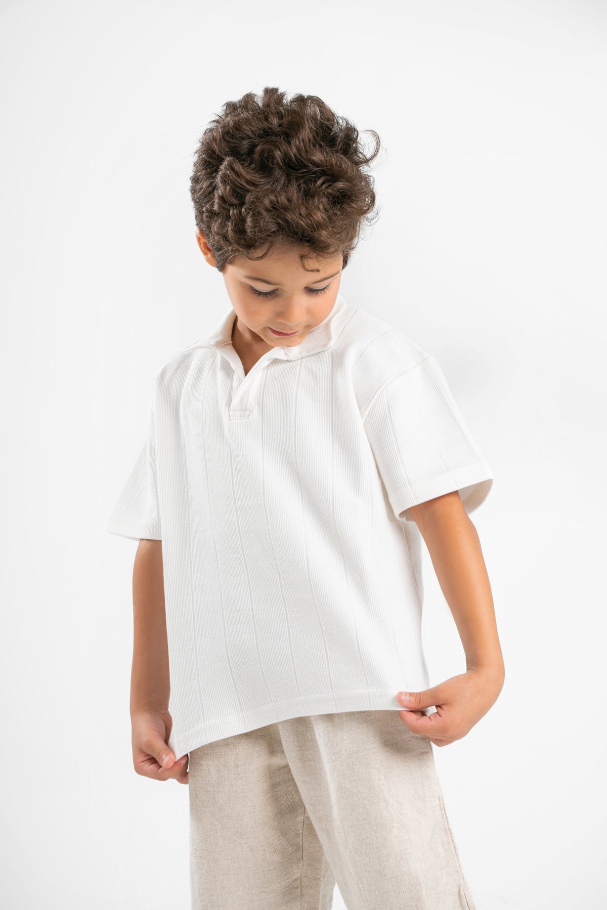 OFF-WHITE LITTLE ONES LINE UP POLO TEE