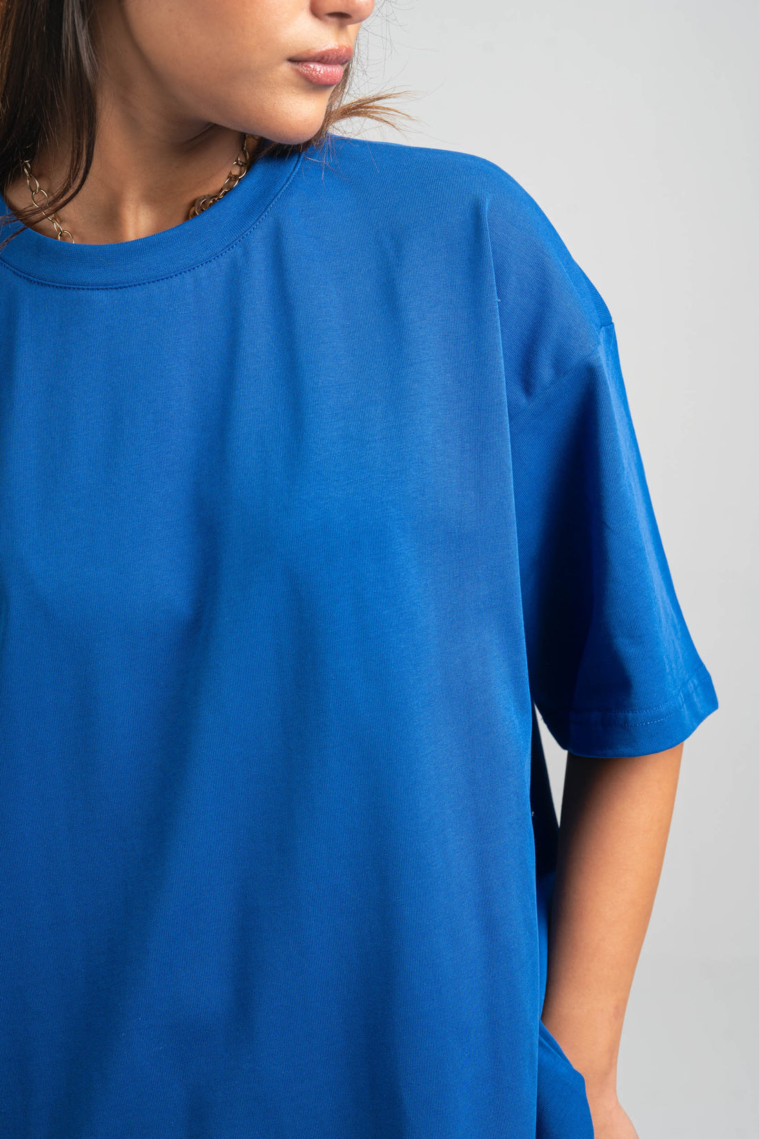 ELECTRIC BLUE OVERSIZED T-SHIRT