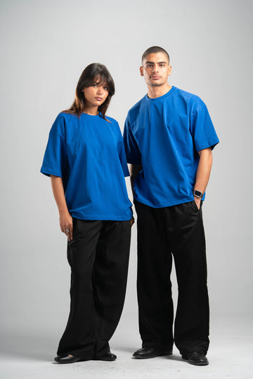 ELECTRIC BLUE OVERSIZED T-SHIRT