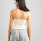 BUTTERMILK YELLOW HALTER NECK BASIC TOP
