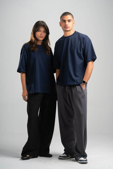 NAVY BLUE OVERSIZED T-SHIRT