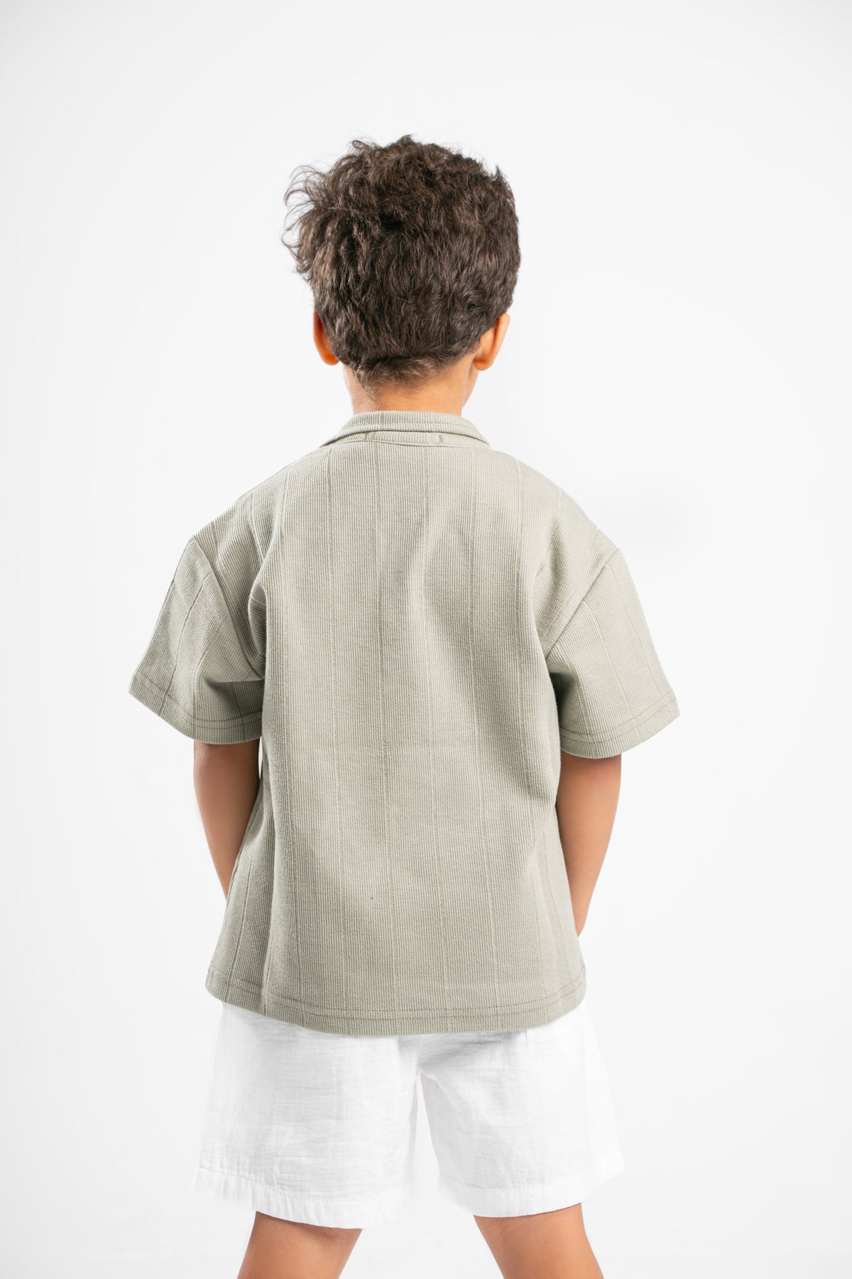 MINT GREEN LITTLE ONES LINE UP POLO TEE